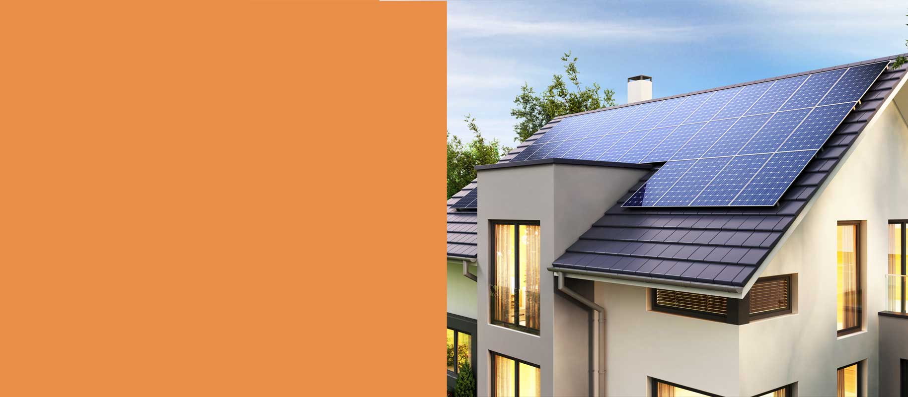 Modern home solar panels